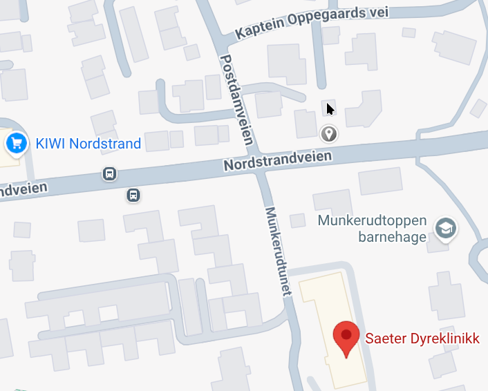 Sæter Dyreklinikk Location Map